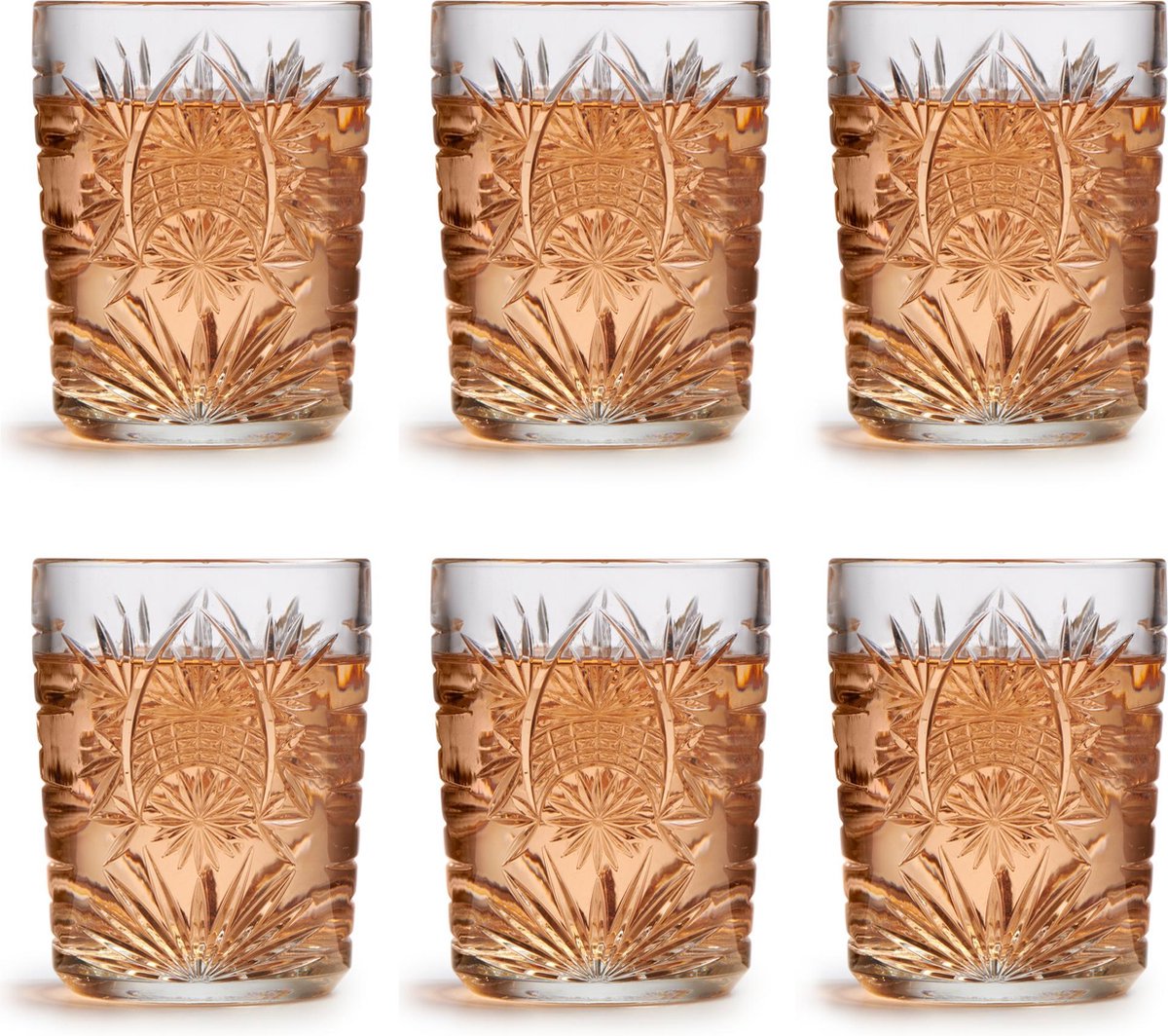 Libbey Drinkglas Atik - 350 ml / 35 cl - 6 Stuks - Vaatwasserbestendig - Vintage design - Hoge kwaliteit