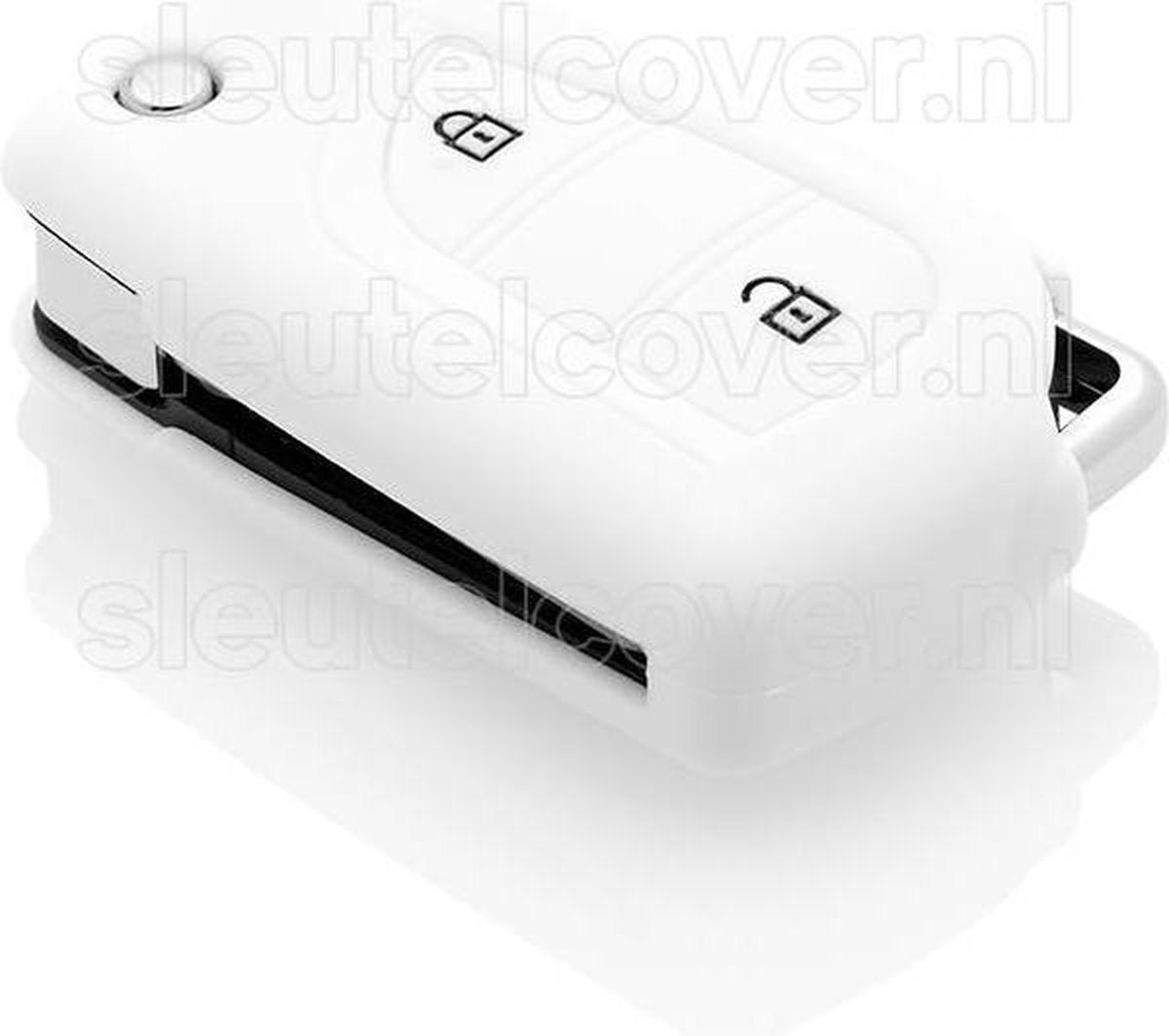 Peugeot SleutelCover - Wit / Silicone sleutelhoesje / beschermhoesje autosleutel
