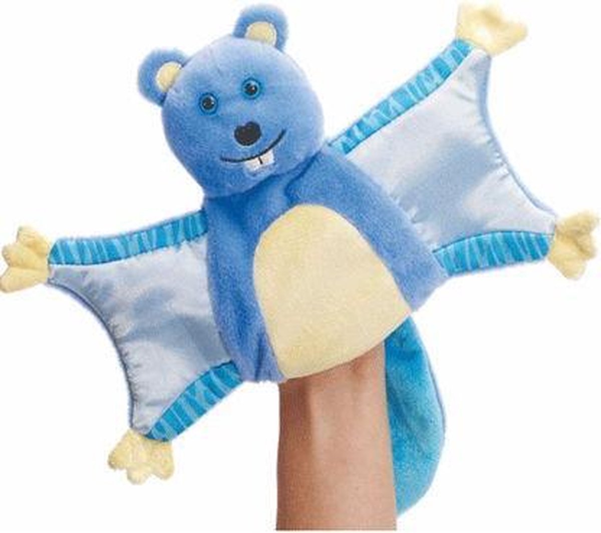 Pluche blauwe eekhoorn handpop