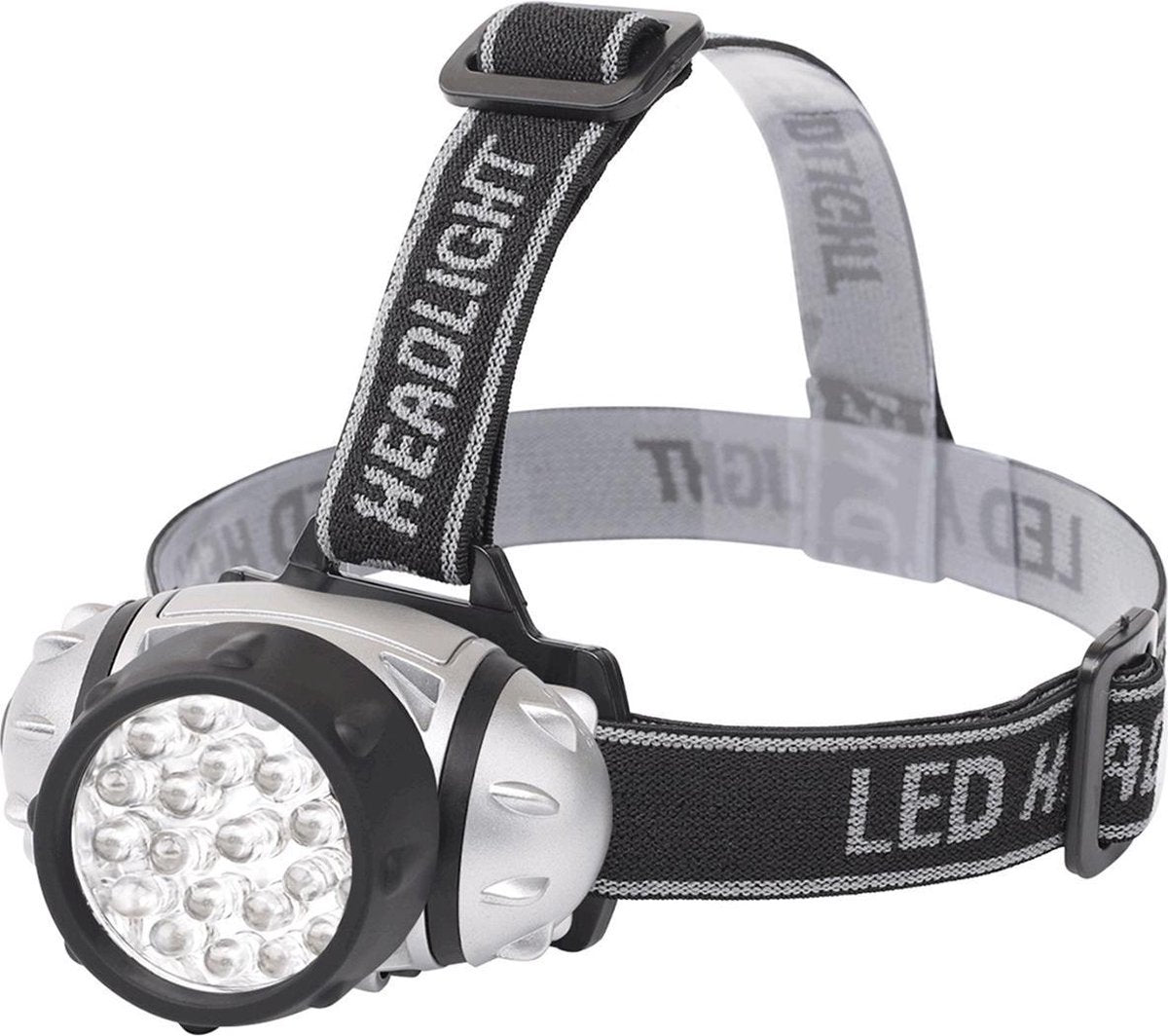 LED Hoofdlamp - Aigi Slico - Waterdicht - 50 Meter - Kantelbaar - 23 LED's - 1.1W - Zilver | Vervangt 9W - BSE
