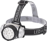 LED Hoofdlamp - Aigi Slico - Waterdicht - 50 Meter - Kantelbaar - 23 LED's - 1.1W - Zilver | Vervangt 9W - BSE