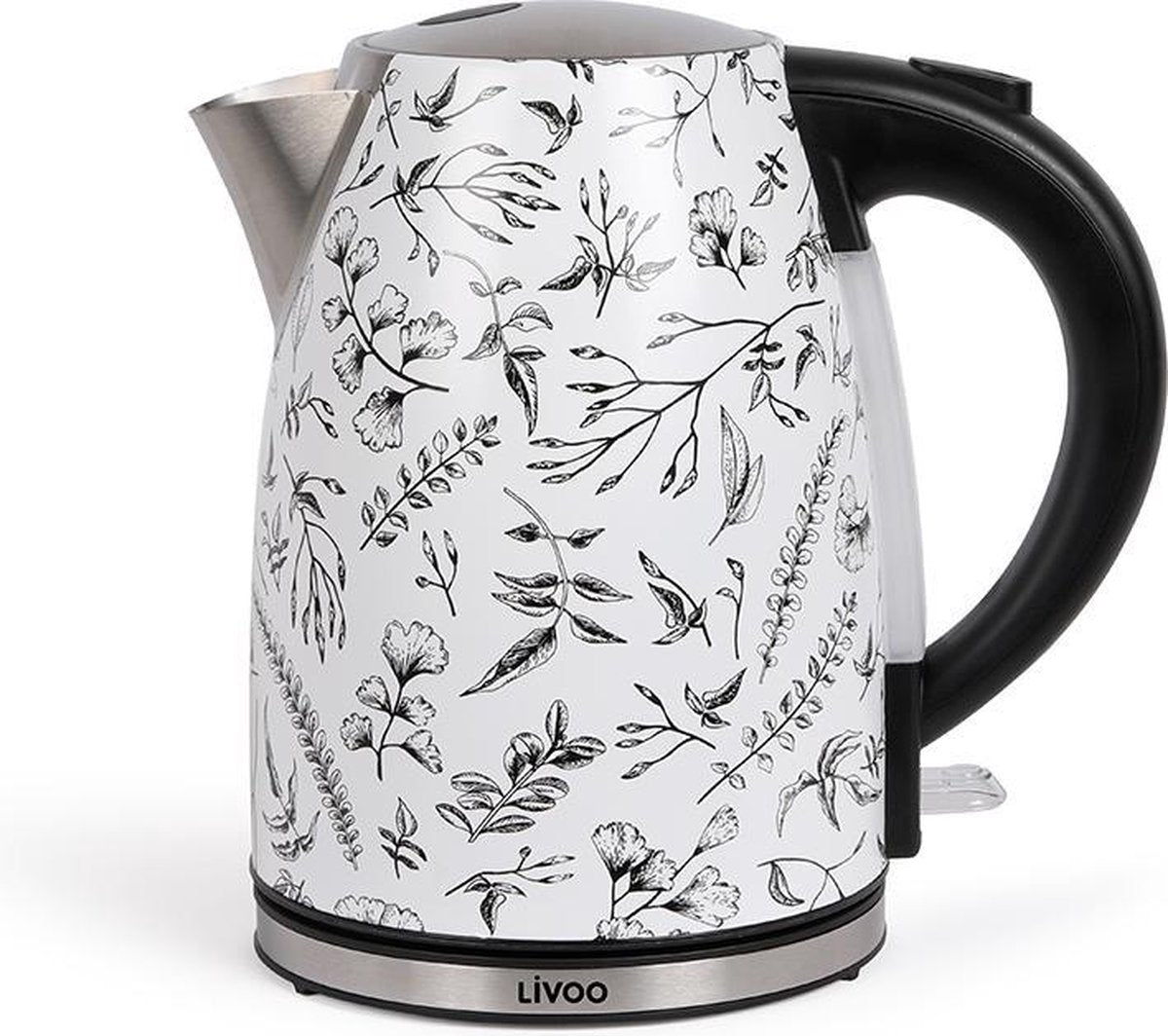 Livoo - Waterkoker DOD171FL – 2200 Watt – 1.7L - met bloemenprint