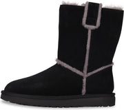 UGG - Dames Snowboots Short Spill Seam Black - Zwart - Maat 37