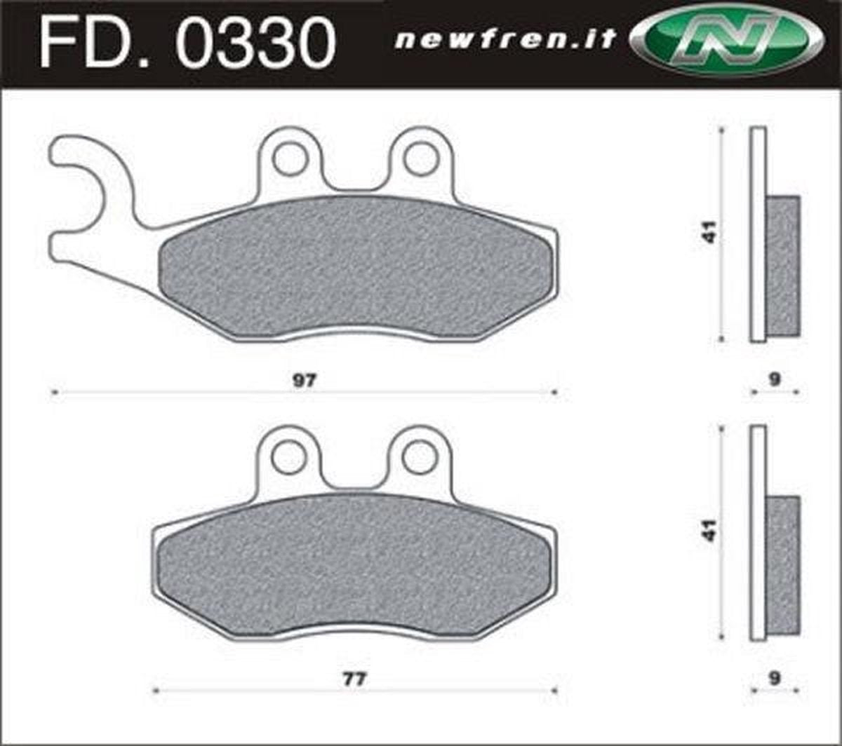 Remblokset Newfren FD0330 Piaggio Fly 2T