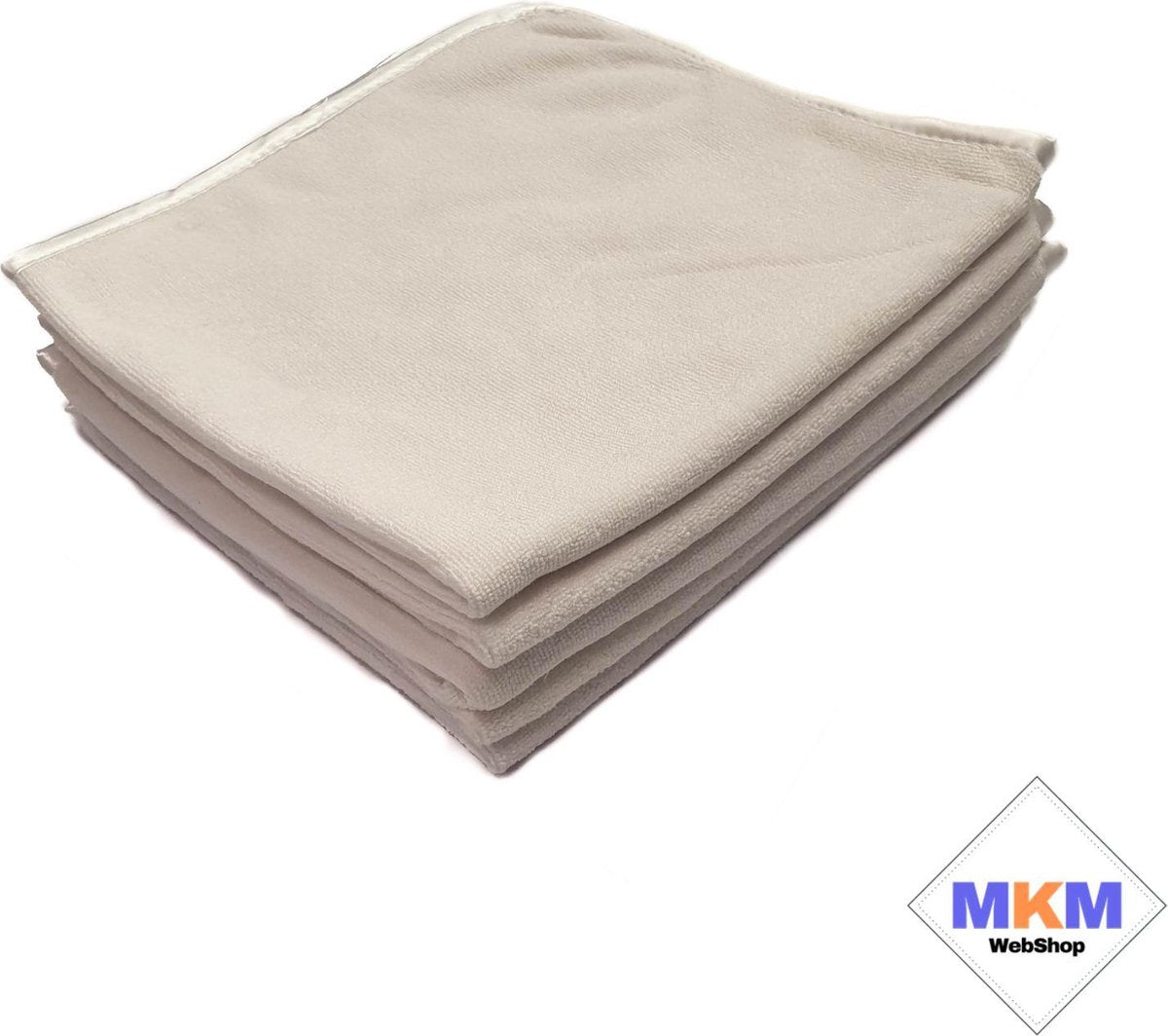 Witte Microvezeldoek 5 Stuks - Schoonmaakdoeken van Microvezel - Geschikt als Raamdoeken - Auto Poets Doeken - Microvezeldoeken voor Auto - Reinigingsdoek 40x40cm