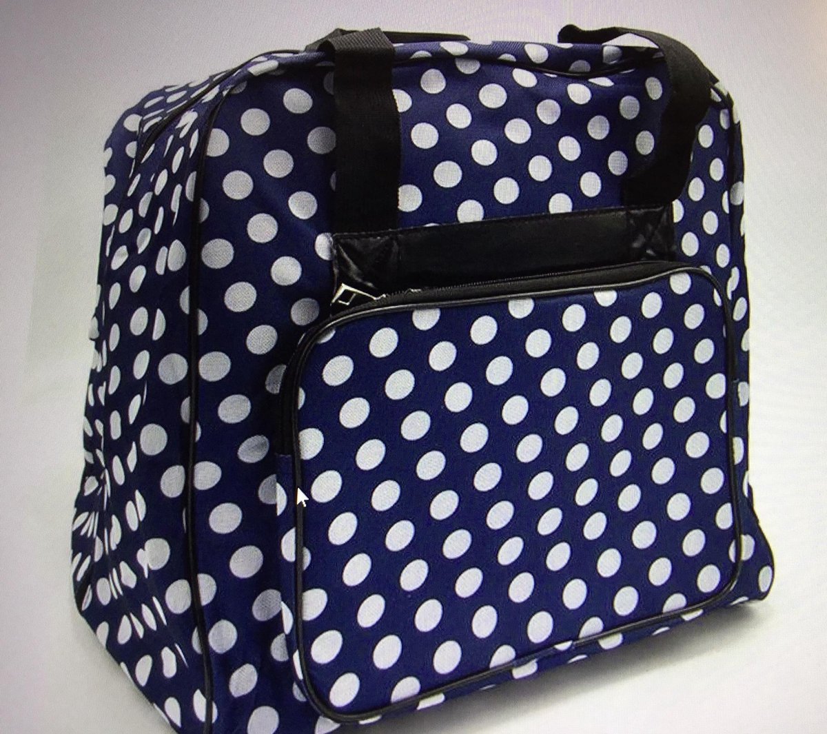Lockmachine tas blauw met polkadots