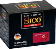 Bundle - Sico - Sico Color Red Aardbei Condooms - 50 Stuks met glijmiddel