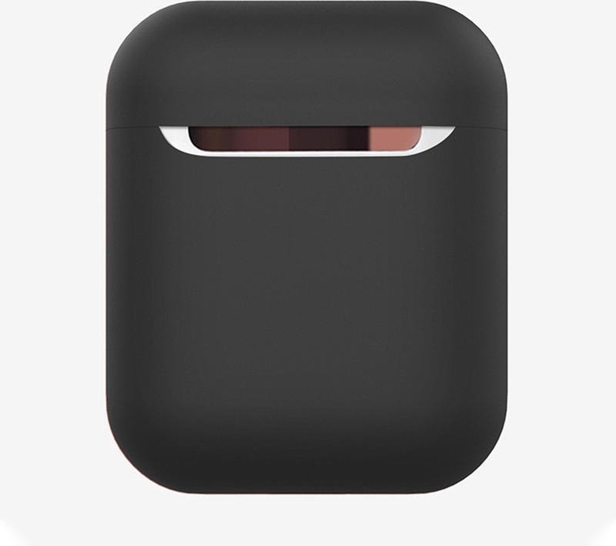 By Qubix - AirPods 1/2 hoesje Liquid series - Siliconen - Zwart - Schokbestendig - AirPods hoesjes