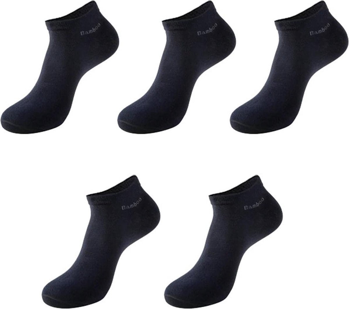 Sorprese Bamboe – enkelsokken heren – 5 paar – navy - sneakersokken heren – sokken heren – sokken heren 39 46 - bamboe sokken