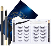 nep wimpers met magnetische eyeliner zwart - wimperextensions magnetic lashes - valse wimpers magneet potlood