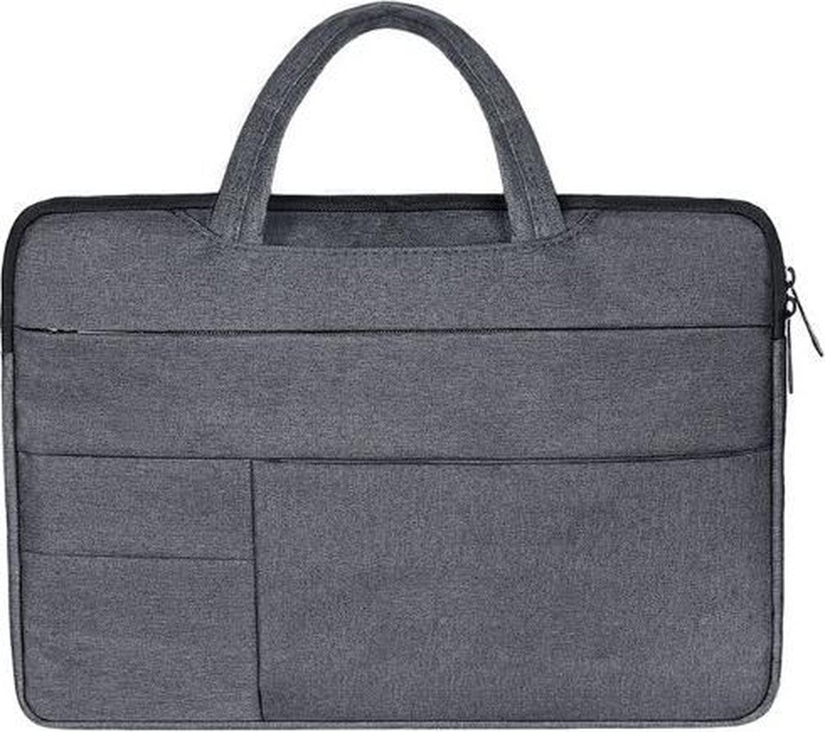 DrPhone S04 Laptop/Tablet Sleeve Case HandTas – Waterafstotend – Meerdere zakken - Geschikt tot 15 inch – Donkergrijs