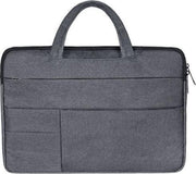 DrPhone S04 Laptop/Tablet Sleeve Case HandTas – Waterafstotend – Meerdere zakken - Geschikt tot 15 inch – Donkergrijs