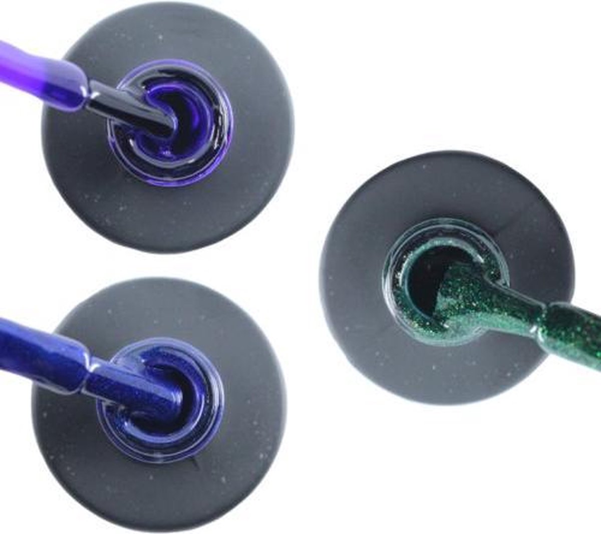 Influence Gellac 3 x 10 ml - PRECIOUSPURPLE & DENIMBLUE & GUILTYGREEN - UV / LED Gellak - Gel nagellak - Gel lak - Paars Blauw Groen