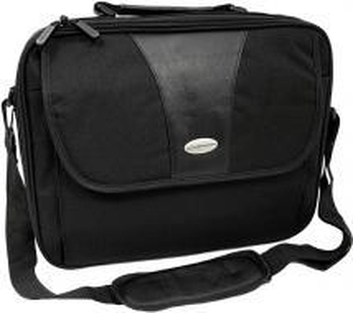 Esperanza Manhattan Laptoptas - Leer | Nylon - Zwart