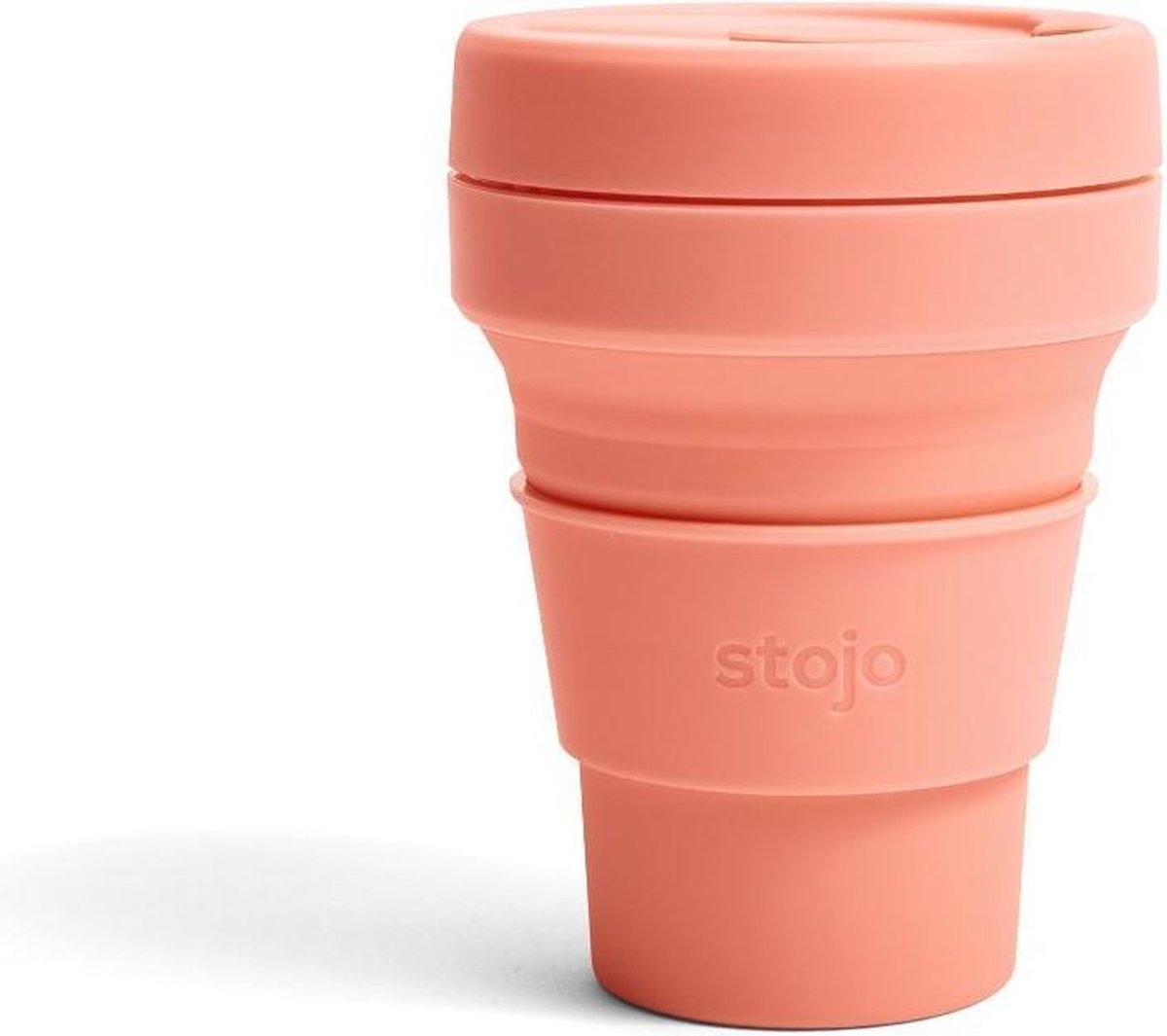 Opvouwbare koffiebeker - Stojo - 355ml/12oz-Abrikoos- Reisbeker to go