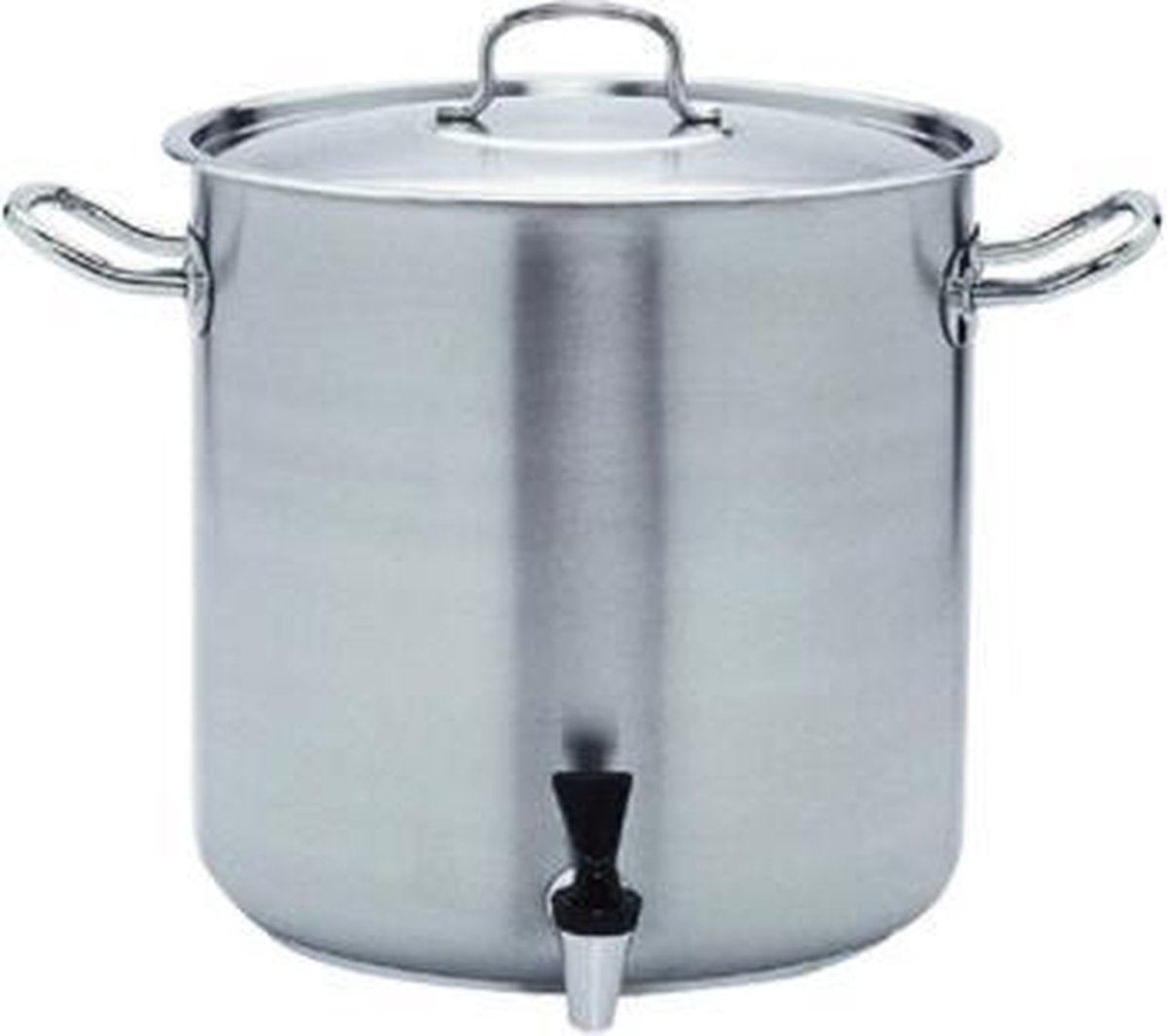 Pujadas Kookpan 72 ltr met kraan roestvrijstaal