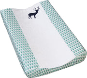 Taftan - Aankleedkussenhoes - Blauw Hert - 72 x 44 cm - blauw / groen