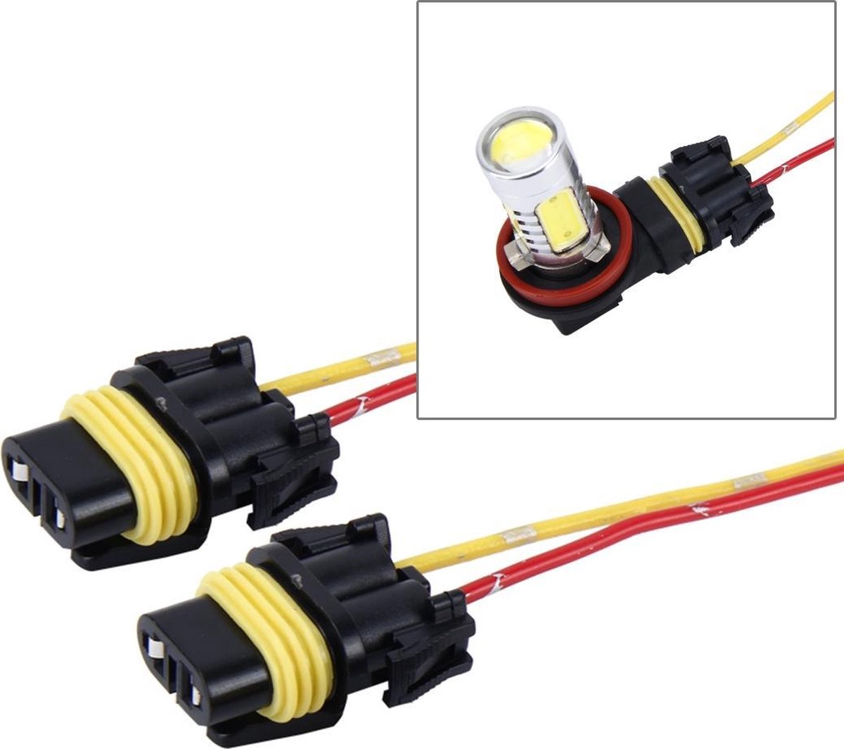 2 STUKS H8 / H11 Auto Auto LED-lampfittinghouder (zonder licht)