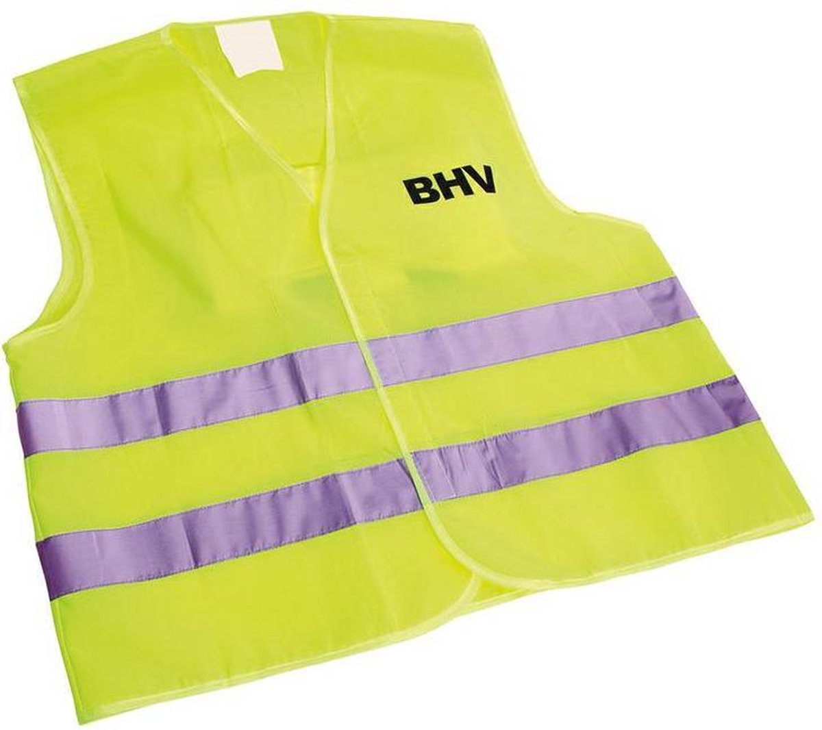 CH Brandbeveiliging - Veiligheidsvest Geel opdruk BHV  in tasje