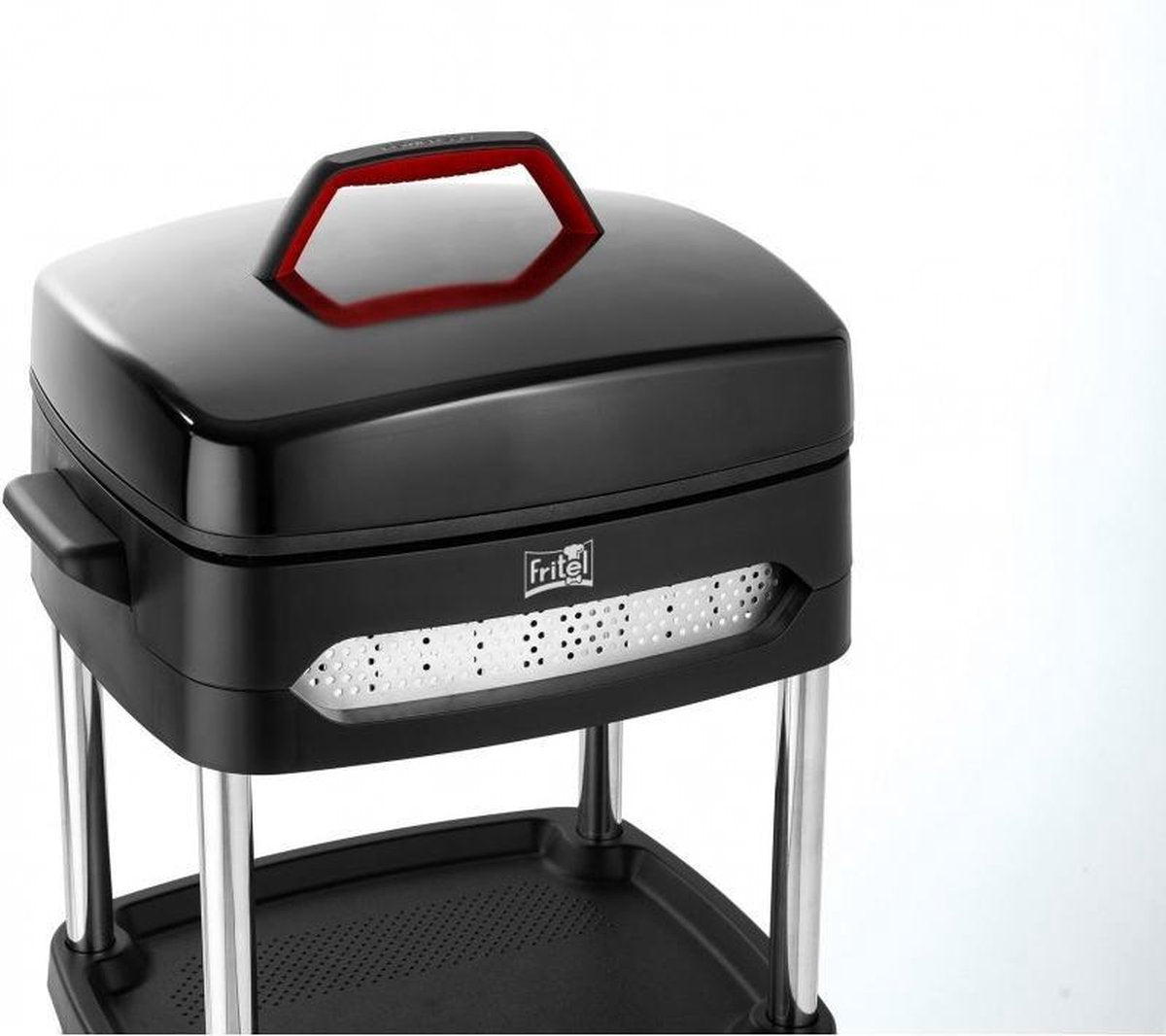 Fritel Barbecue met Deksel  - Grilloppervlak (LxB) 40x36 cm - Met Afneembare Grill - Zwart