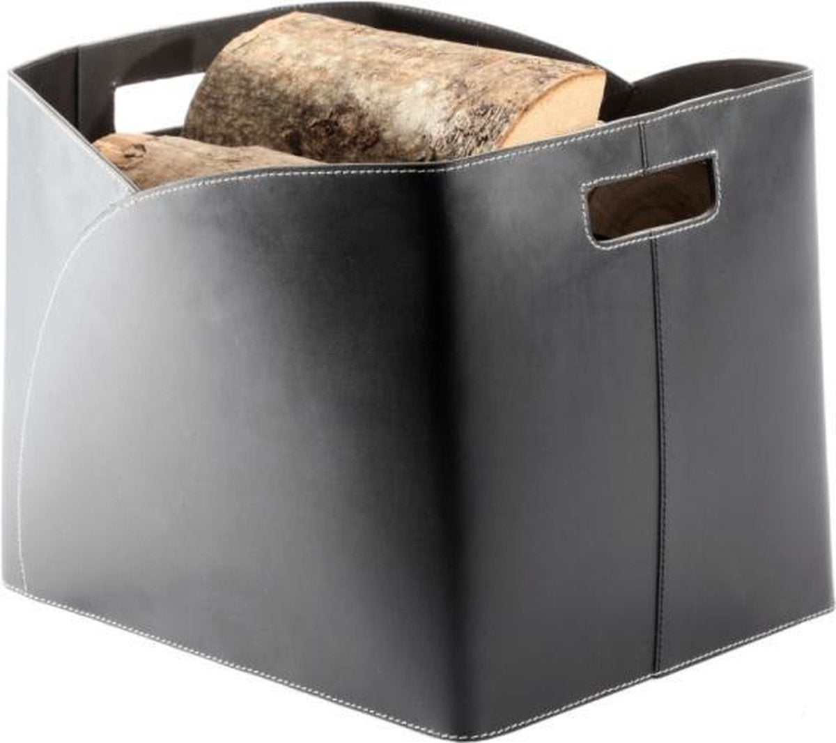 Houtmand leder met omslag /enveloppe (H/L/B - 28/40/30)