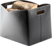 Houtmand leder met omslag /enveloppe (H/L/B - 28/40/30)
