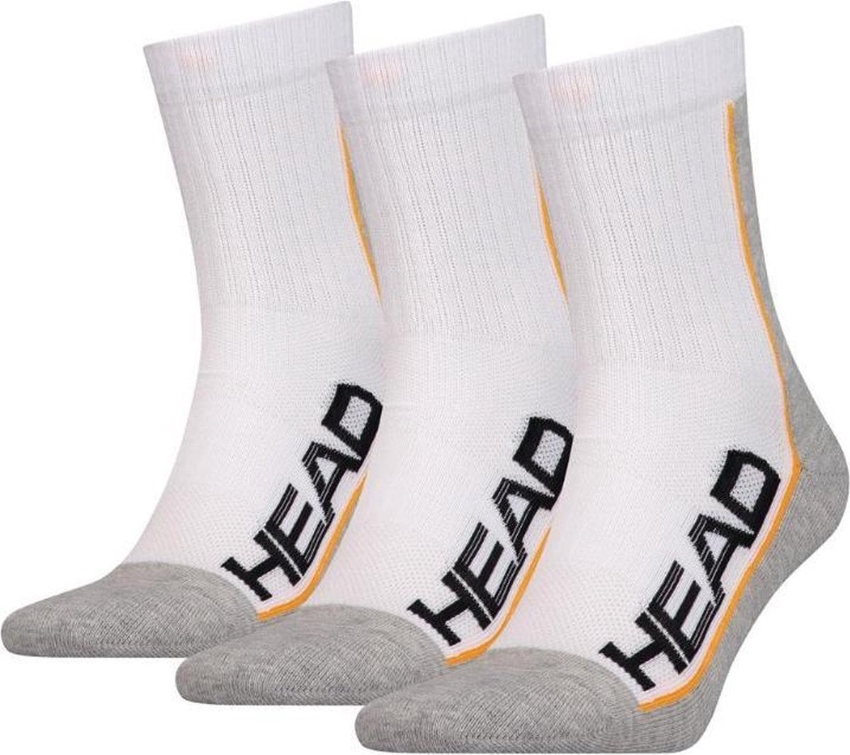 Head - Heren - 3-Pack Performance Short Crew  - Wit - 43-46