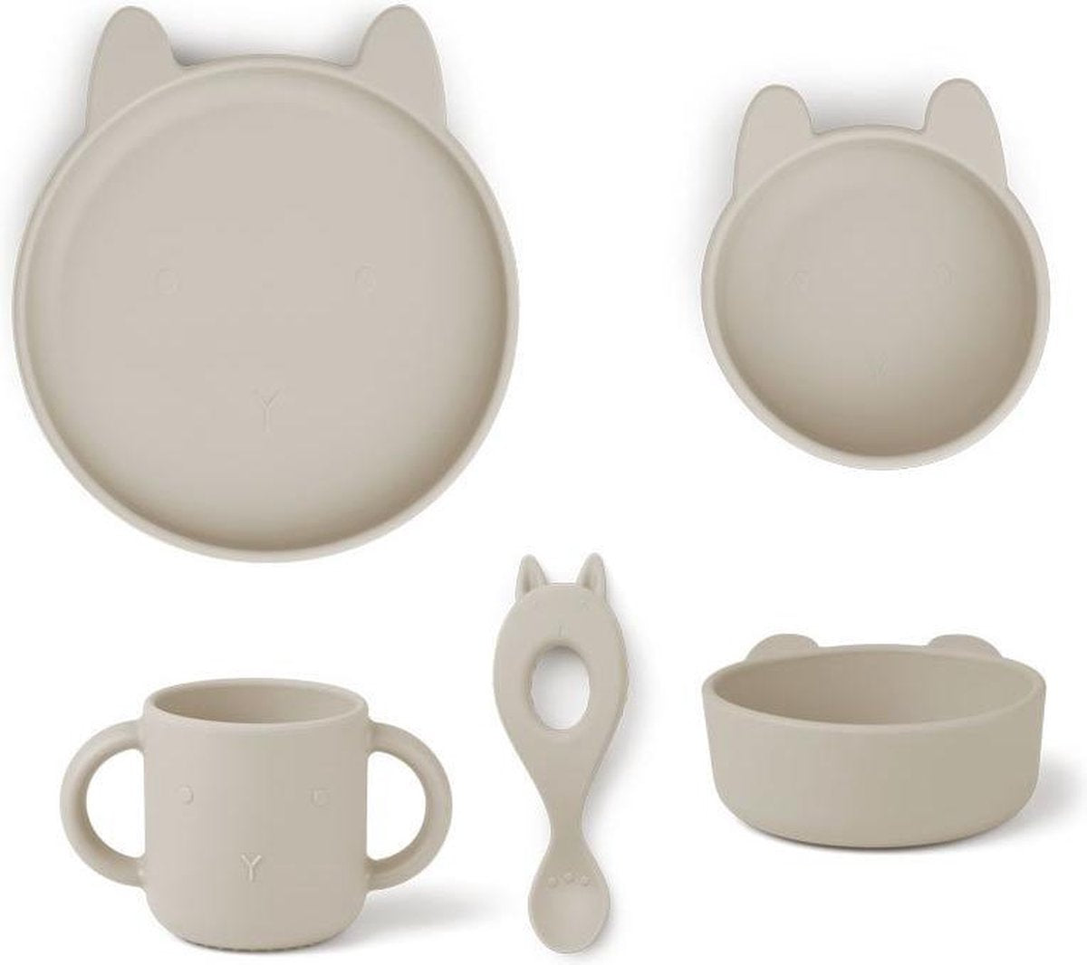 Vivi Silicone Eetset Rabbit Sandy | Liewood