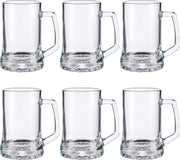 Set van 12x stuks glazen bierpullen/pitchers 380 ml - Bierglazen 12 x 13 cm