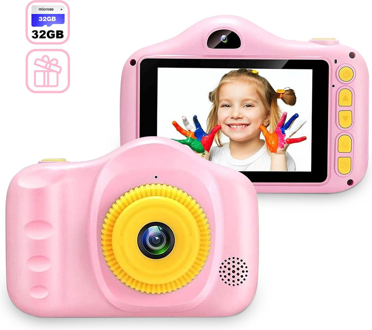 Kindercamera inclusief SD kaart - Kindercamera Digitaal - Selfie Vlog Video Fotocamera - Camera - Kindercamera