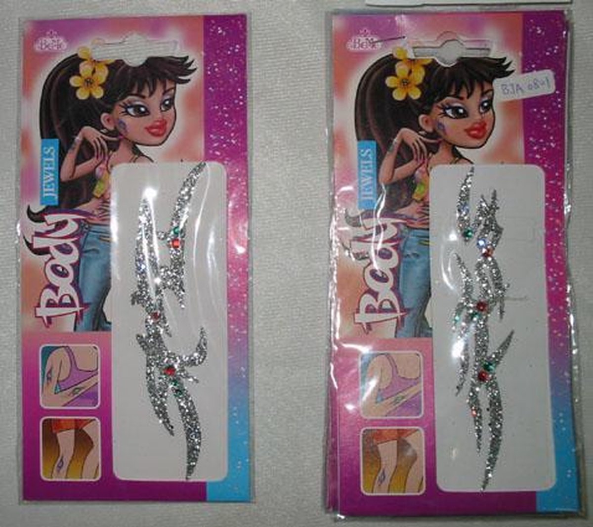 glitter body tatoeage - per 2
