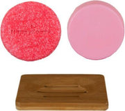 Set van shampoo & conditioner bar met bamboe zeephouder - haarverzorging - douche product - badkamer - plasticvrij - duurzaam