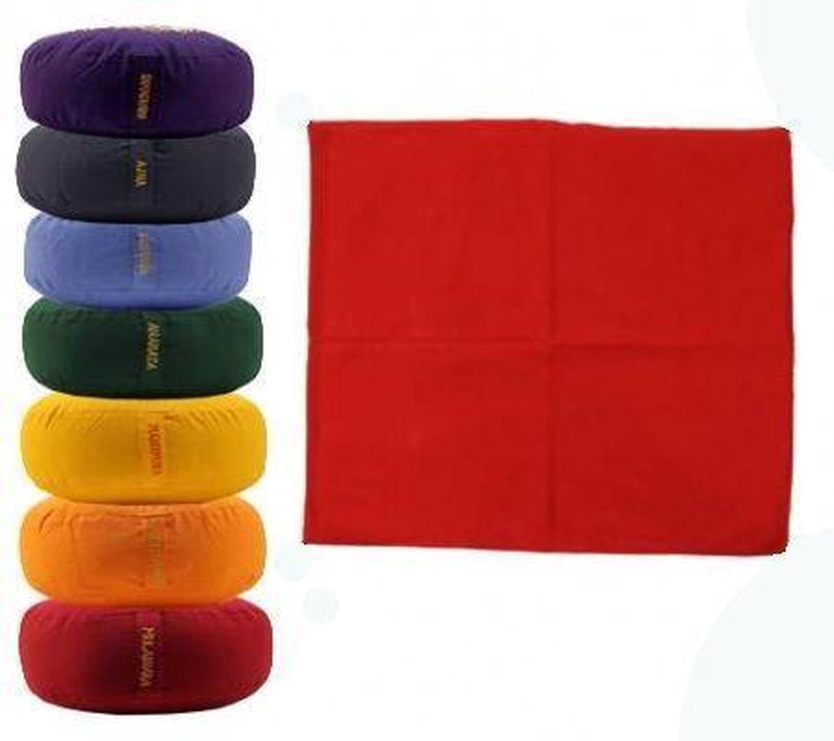 Meditatiemat hoes rood 1e chakra - 65x65x5