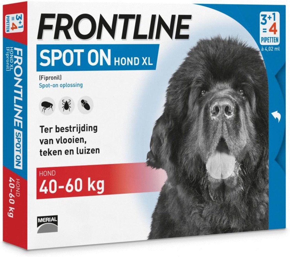 Frontline Spot-On XL Anti vlooienmiddel - Hond - 4 pipetten