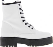Tango | Bee chunky 84-a zusjes Tilstra white leather biker boot - black sole | Maat: 38