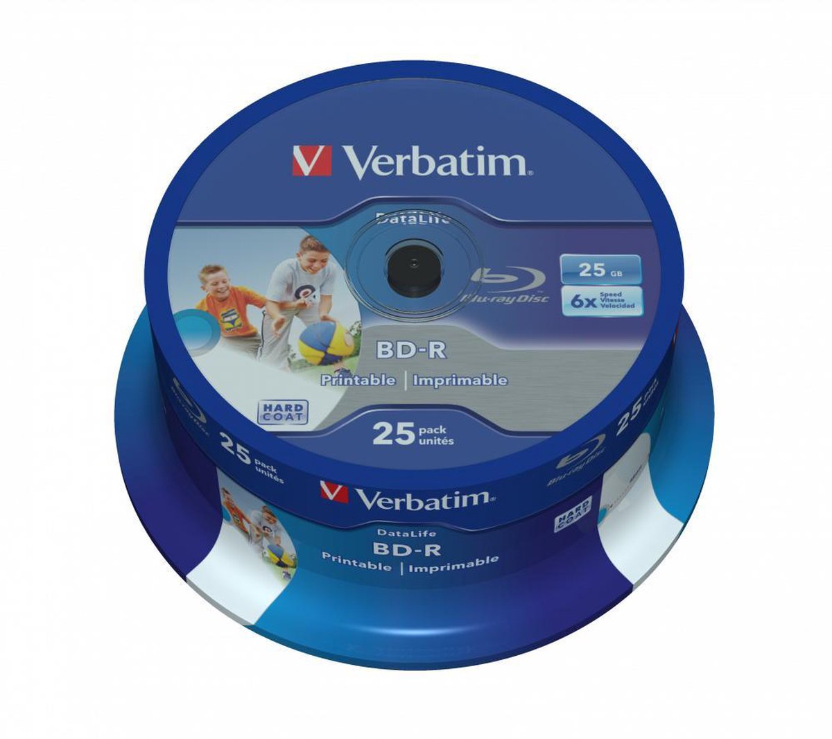 Verbatism BD-R SL Datalife 25GB 6x Wide Inkjet Printable 25 Pack Spindle