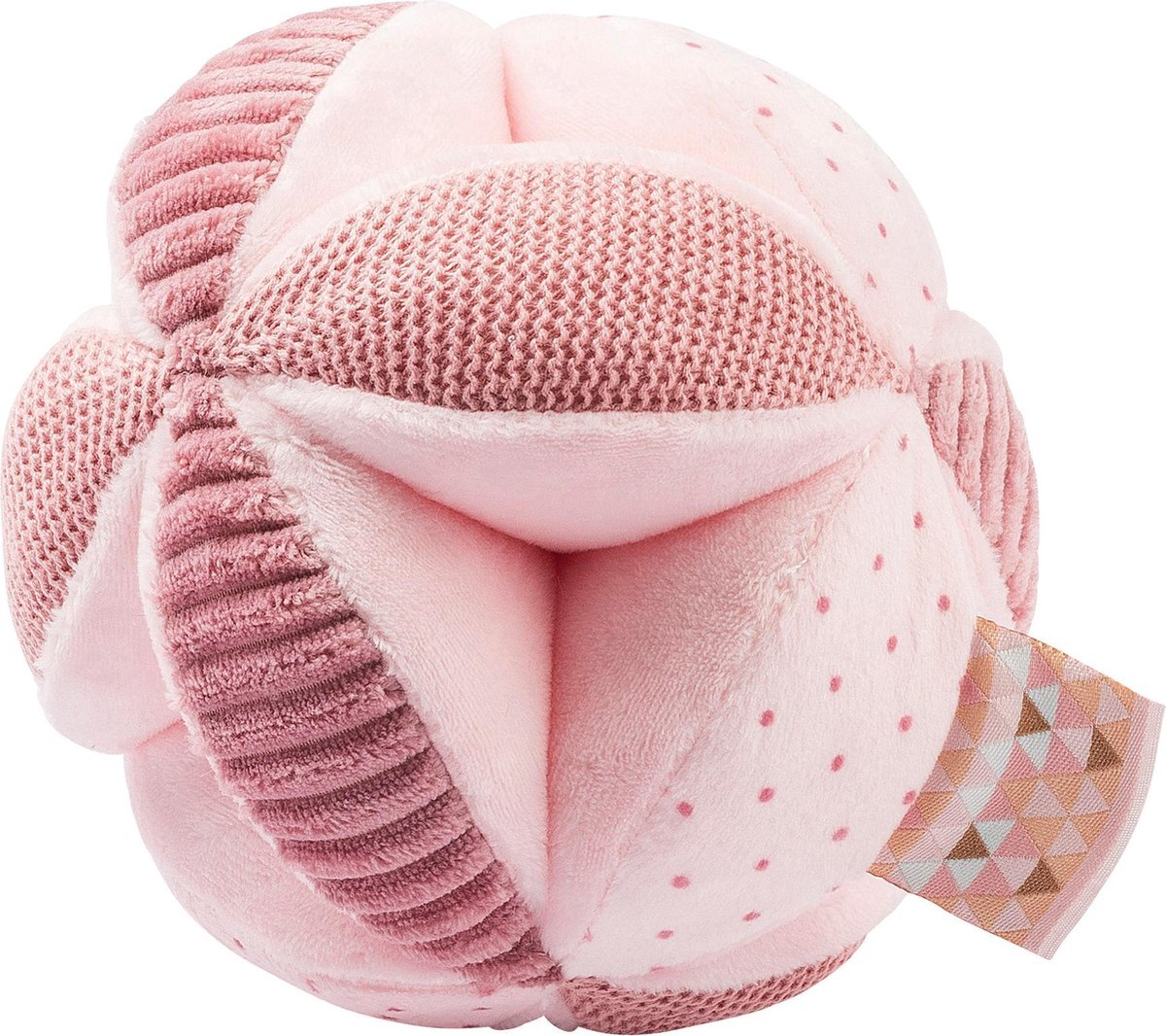 Nattou Bal Lapidou - Activiteiten Knuffel - 14 x 14 cm - Roze