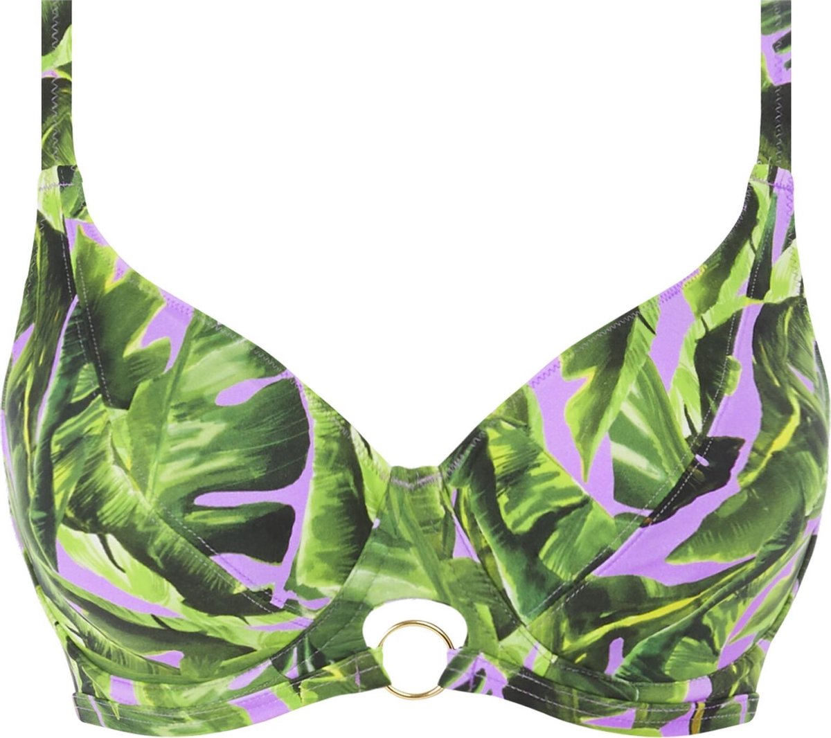 Freya - Jungle Oasis Bikini Top - maat 75F - Bloemenprint Groen Paars