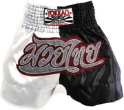 Yokkao Muay Thai Shorts Wit/Zwart - Product Kleur: Zwart / Wit / Product Maat: XXL