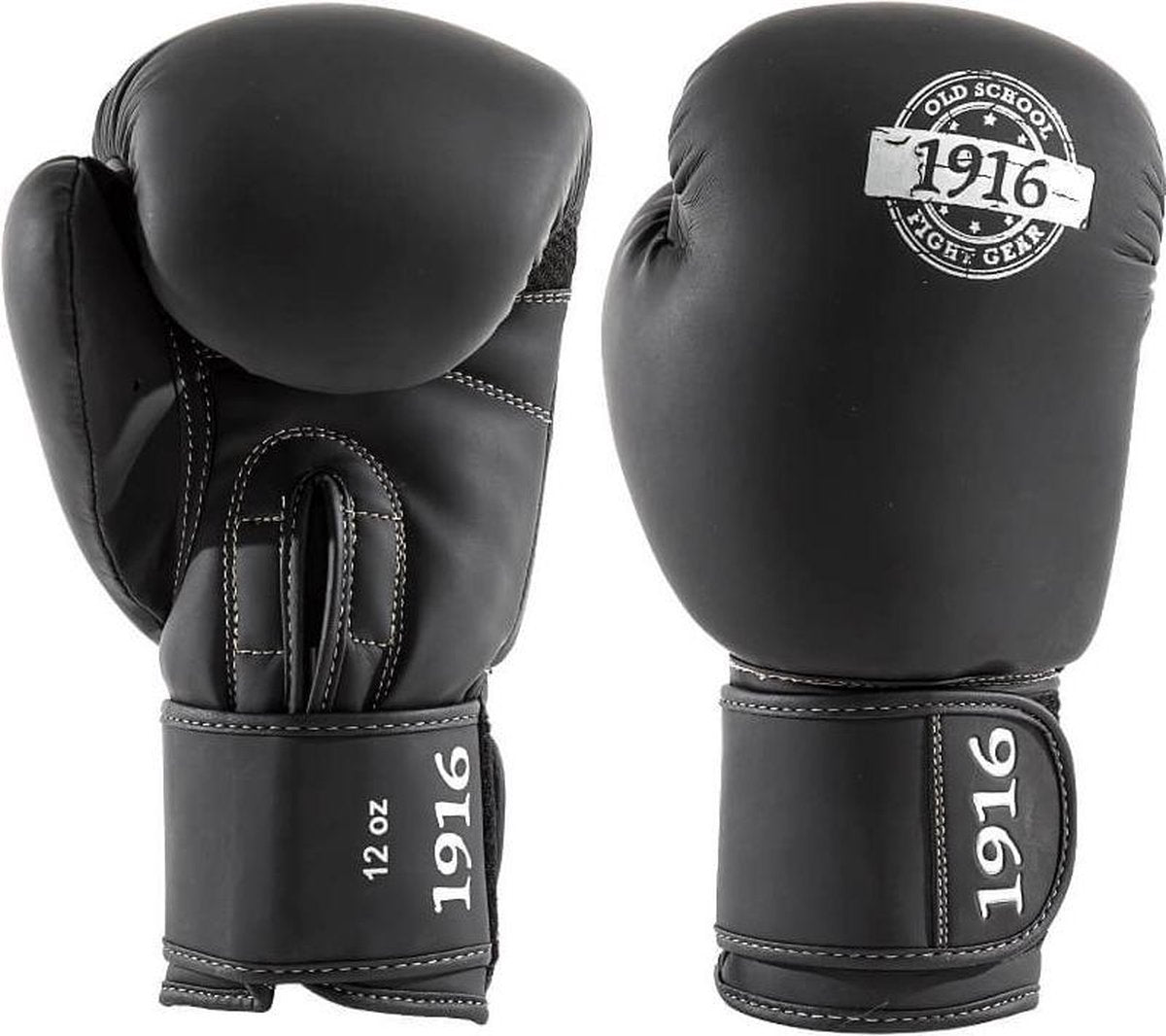 1916 Bokshandschoen Slim Fit Zwart/Zilver