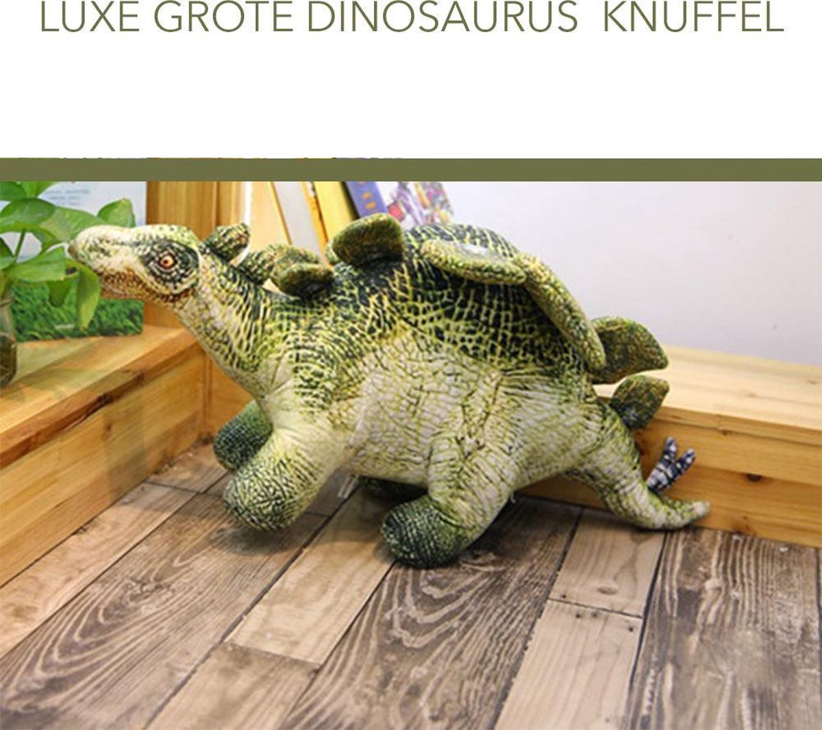 Luxe grote dinosaurus knuffel (Stegosaurus)