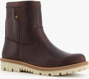 Groot gevoerde leren jongens boots - Bruin - Maat 36