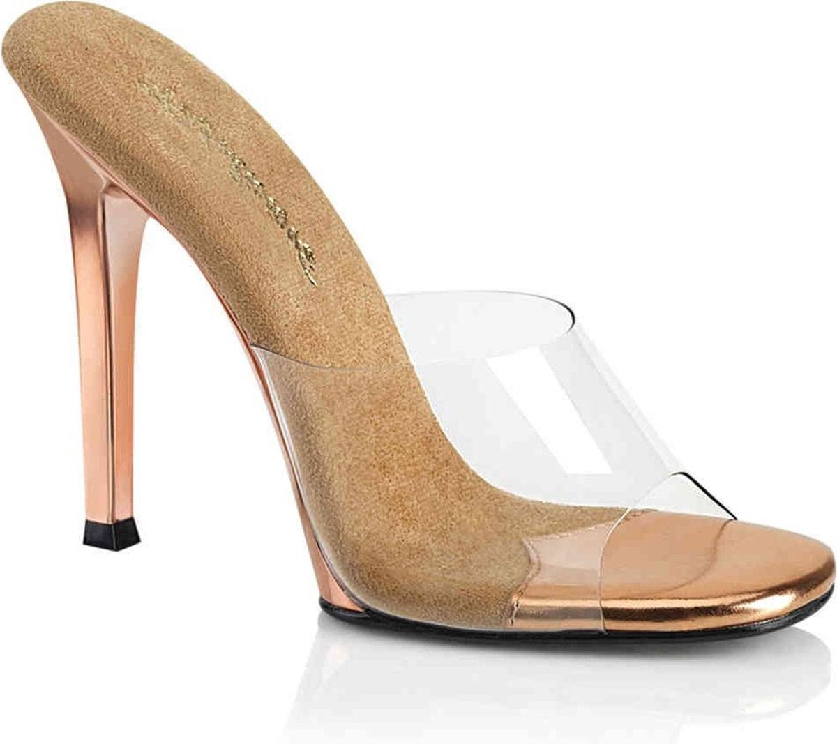 Fabulicious Muiltjes met hak -40 Shoes- GALA-01 US 10 Goudkleurig/Transparant