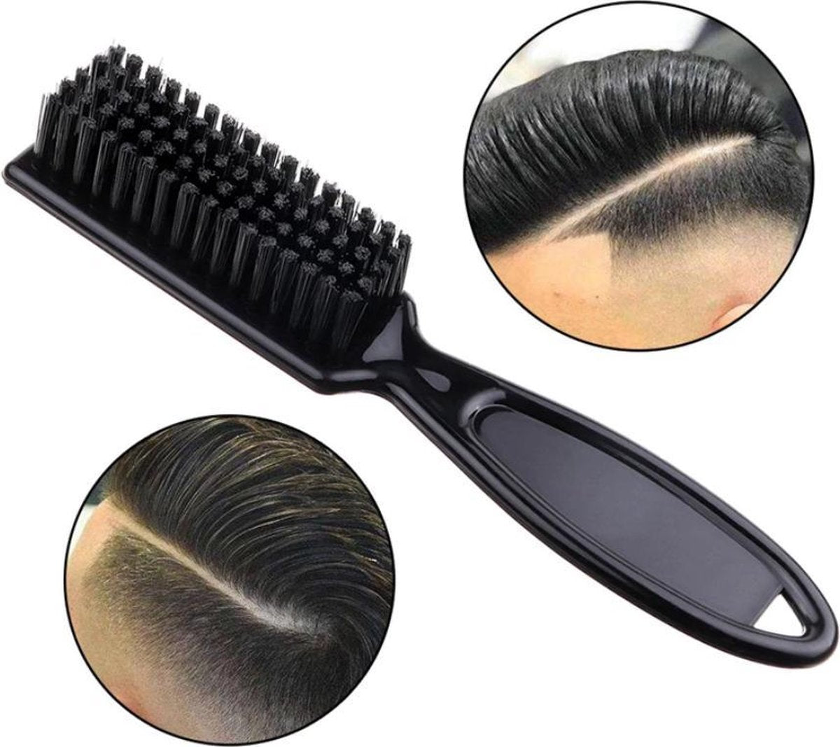 Borstel Mini|Barbier|Stylingtool|Haar Accessoire|Edges borstel|Anti-statisch|Kapper|Pocket borstel|Cabantis|Zwart met Zwarte Haartjes