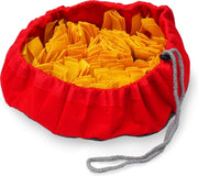 Laika Pet Products - Snuffelmat Hond - Herfst Geel/ Drie Standen/ Met Sluitkoord/ Makkelijk mee te nemen en op te bergen