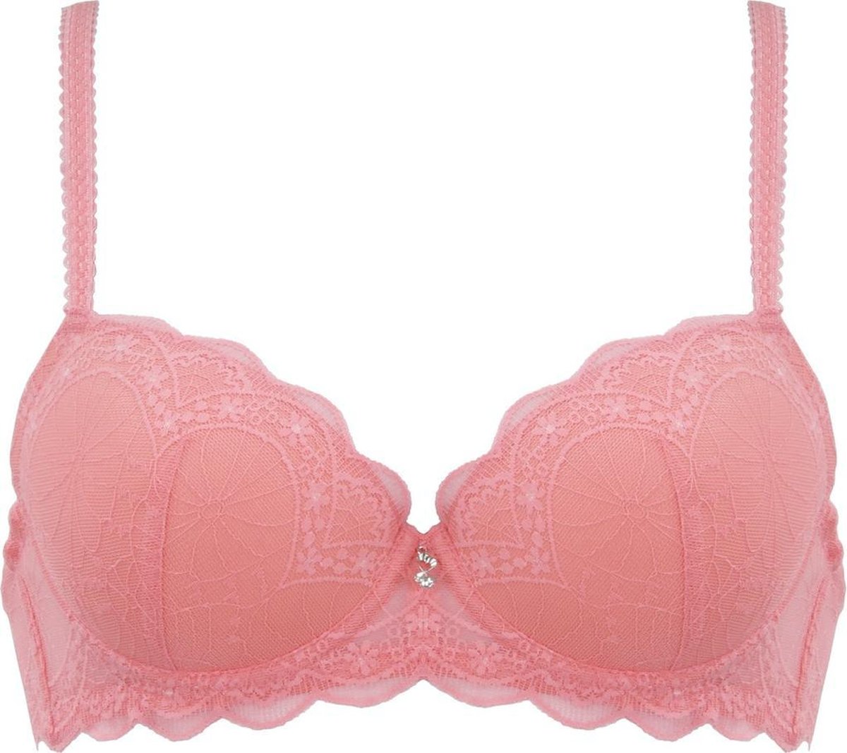 Voorgevormde beugel BH met kant kleur zalm 80B Naturana