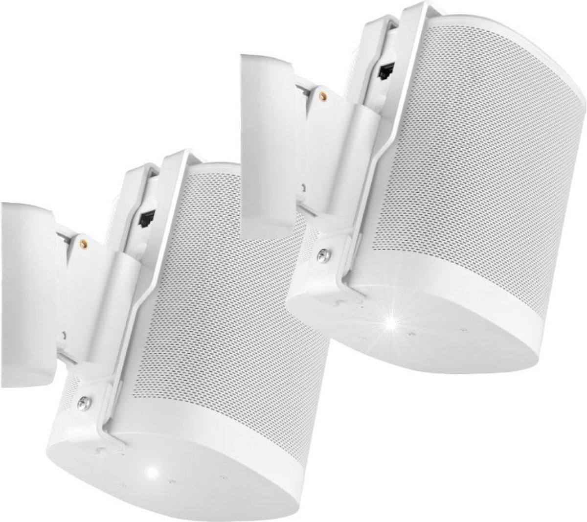 Cavus CMSOW 2x Muurbeugel geschikt voor Sonos One / One SL - Ophangbeugel draaibaar en kantelbaar - 2 stuks - Wit