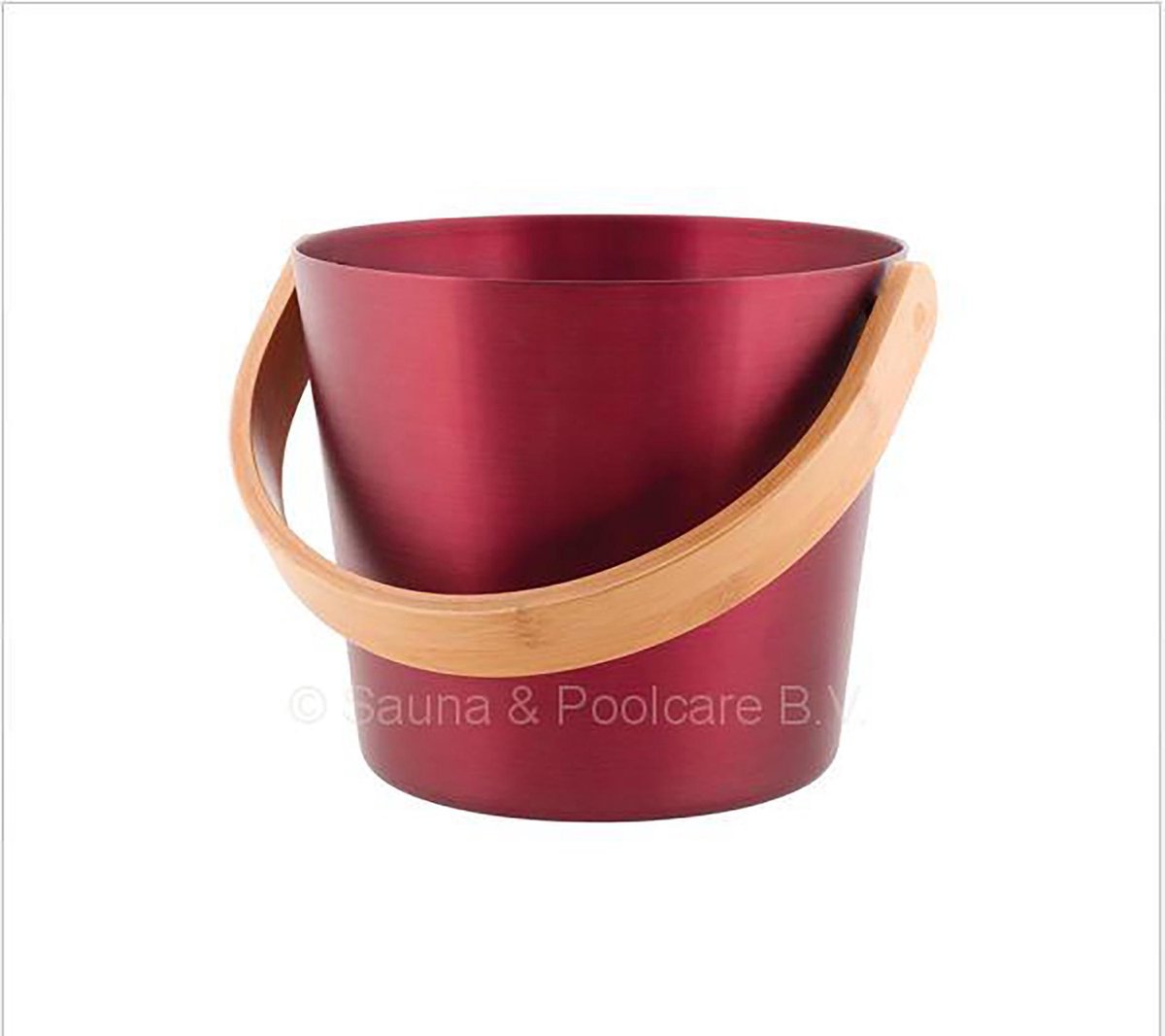 Rento Sauna Emmer met een beugel van bamboehout - Fuchsia (5L)