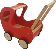 Houten Poppenwagen Klassiek rood