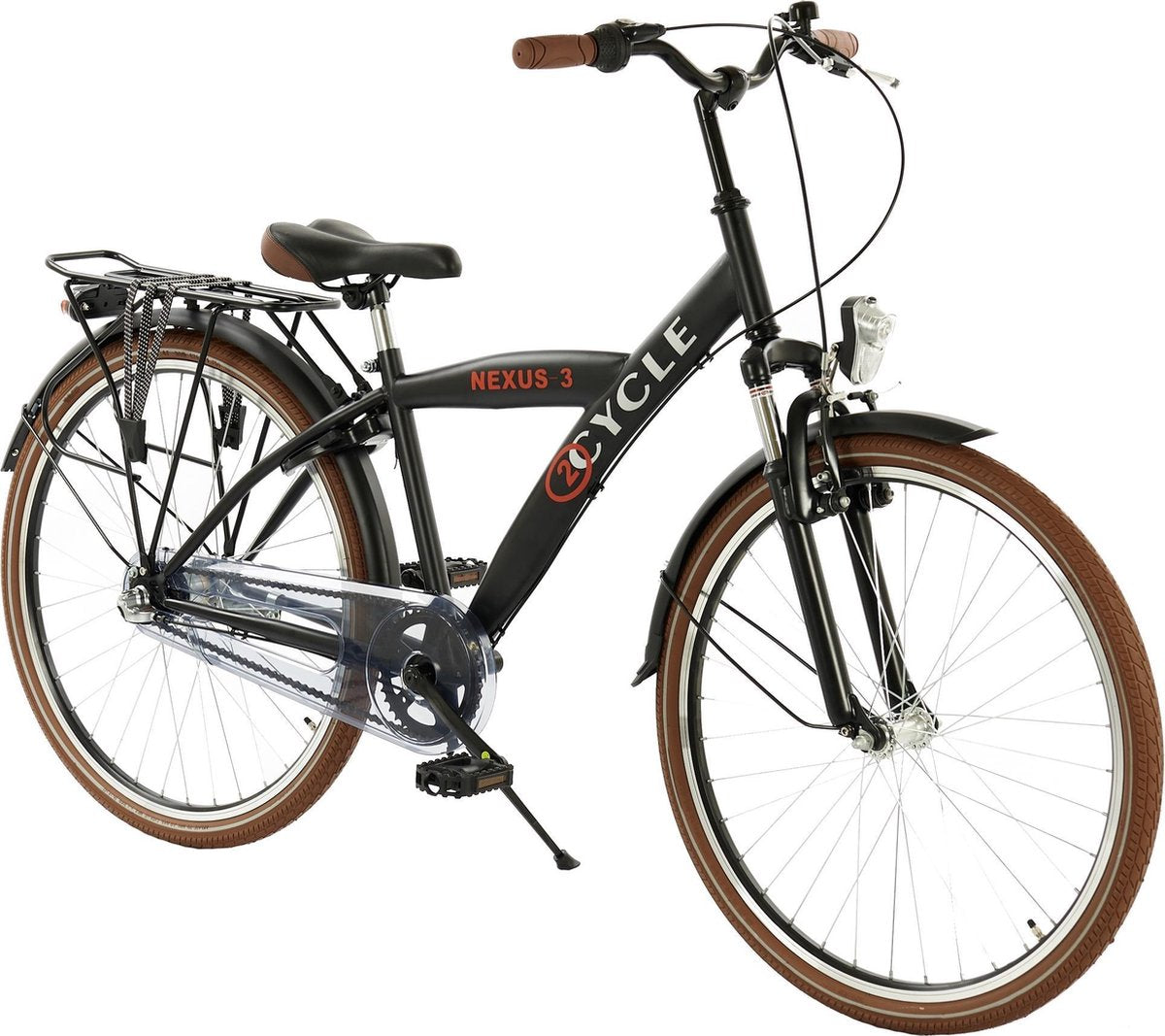 2Cycle Nexus-3-Jongensfiets-26-inch-mat-zwart